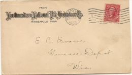 US - 3 - 1903 ADVERTISEMENT COVER From The NORTHWESTERN NATIONAL LIFE INSURANCE Co From MINN - Storia Postale