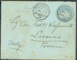 Entier Postal Enveloppe-lettre De 1 Piastre Obl. GRAND CONTINENTAL HOTEL CAIRO Du 3-III-1903 Vers Livourne (Italie) - 94 - 1866-1914 Khédivat D'Égypte