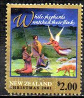 NEW ZEALAND 2001 Christmas. Carols - $2 - "While Shepherds Watched"  FU - Usati