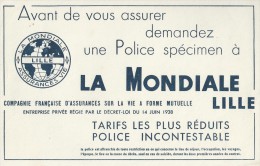 Assurance  " LA  MONDIALE   "   Lille  ( 59 )          -   Ft  =  21 Cm  X 13.5 Cm - Bank & Insurance
