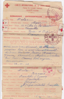 1944 - FORMULAIRE De La CROIX-ROUGE De PARIS Pour KAOLACK (SENEGAL) RARE CACHET Du COMITE LOCAL SENEGALAIS Via GENEVE - Rotes Kreuz