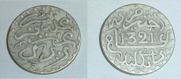 MAROC 1 DIRHAM (1/10 Rial) ARGENT 835 Millième 2,5gr 1321H Londres , MAROC FRANCE COLONIE - Other & Unclassified