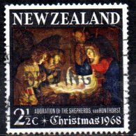 NEW ZEALAND 1968 Christmas - 21/2c  Adoration Of The Holy Child (G. Van Honthorst)   FU - Oblitérés