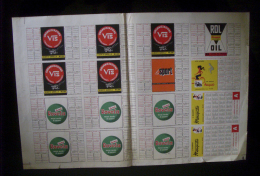 Foglio Calendarietti Ancora Da Tagliare "Calendario CALCIO Serie A 1953/1954. Pubblicità ROVETA/Mosquito/Rol Oil/Vis" - Groot Formaat: 1941-60