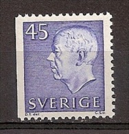 Schweden 1967, Nr. 586 Dl, Freimarke: König Gustav VI. Adolf,  Weiße Ziffern; Postfrisch (mnh) Sweden Sverige - Neufs