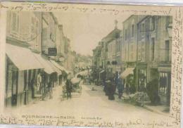 BOURBONNE-LES-BAINS (Haute-Marne)  - La Grande Rue - Très Animée - Bourbonne Les Bains