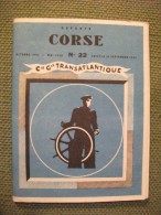 Dépliant Départs De Corse Compagnie Générale Transatlantique Octobre 1957 Marine - Boats