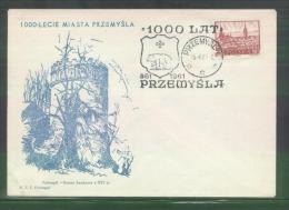 POLAND 1961 1000 YEARS OF PRZEMYSL CITY COMMEMORATIVE COVER TOWN CREST COAT OF ARMS BEAR - Covers