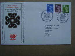 GB REGIONALS  WALES Definitives OFFICIAL FIRST DAY COVER 1980 THREE VALUES. - Gales