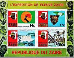 ZAIRE Lions, Felins, Mammiferes, Yvert BF 9 ** MNH, Neuf Sans Charniere (l'expedition De Fleuve Zaire) - Roofkatten