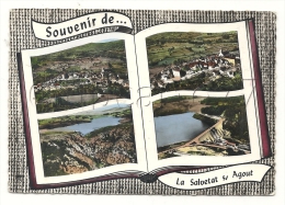 La Salvetat-sur-Agout  (34) : 4 Vues Aériennes Du Bourg Dont Le Barrage En 1960  GF. - La Salvetat