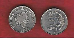 ALBANIA   5 Lek   1995  KM75 - Albanien