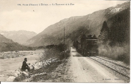 Route Annecy à Thones Tram Tramway Vapeur Train Chemin De Fer Strassenbahn - Annecy