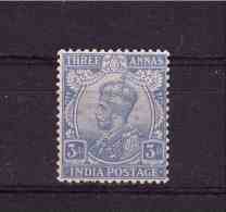 INDIA  1911 King George V 3 Annas Yvert Cat. N° 86 Mint Never Hinged ** - 1882-1901 Imperium