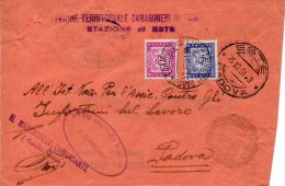 1951  LETTERA CON ANNULLO   ESTE  PADOVA - Portomarken