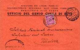 1950  LETTERA CON ANNULLO   ESTE  PADOVA - Taxe