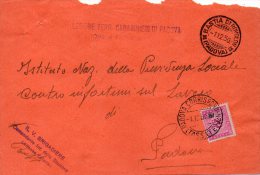 1950  LETTERA CON ANNULLO   BASTIA DI ROVOLON   PADOVA - Taxe