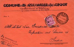 1950  LETTERA CON ANNULLO   BASTIA DI ROVOLON   PADOVA - Portomarken