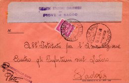 1950  LETTERA CON ANNULLO  PIOVE DII SACCO   PADOVA - Taxe