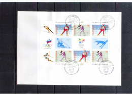 Slowenien / Slovenia 1998 Nagano Kleinbogen / Sheet FDC - Invierno 1998: Nagano