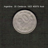 ARGENTINA    20  CENTAVOS  1923  (KM # 36) - Argentinië