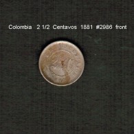 COLOMBIA    2 1/2  CENTAVOS  1881  (KM # 179) - Colombie