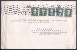 LETTRE Cachet De PRAHA  Le 28 VI 1933  Affranchie Avec BANDE De 5 Timbres Pour TOULOUSE - Lettres & Documents