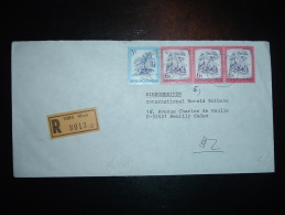 LR POUR LA FRANCE TP 6 S X3 + 3 S OBL. 18-7-85 WIEN - Lettres & Documents