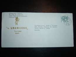 LETTRE POUR LA FRANCE TP 80 OBL. 24-8-84 TERRITET-VEYTAUX  + GRAND HOTEL - Cartas & Documentos