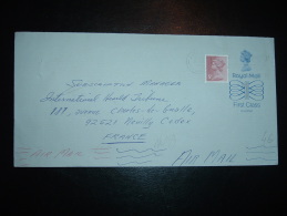 LETTRE POUR LA FRANCE ENTIER FIRST CLASS + TP MACHIN 5P OBL.MEC. 1 ? 1985 - Covers & Documents