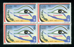 EGYPT / 1988 / RESTORATION OF TABA / MAP / FLAG / OLIVE BRANCH / PHARAONIC EYE / MNH / VF - Unused Stamps
