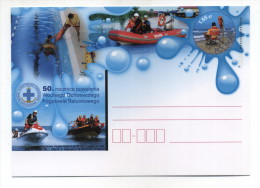 ENTIER POSTAL POLOGNE SECOURS MER PISCINE  MAITRE NAGEUR - Secourisme