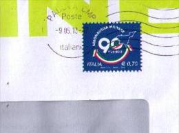 BUSTA  FRANCOBOLLO USATO 2013 € 0.70 AERONAUTICA MILITARE - 2011-20: Usati