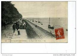 80- - St VALERY-sur-SOMME - LA DIGUE - N°55 LL BELLE ANIMATION EN-1912   3 CACHETS SAINT - Saint Valery Sur Somme