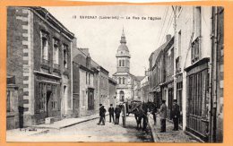 Savenay La Rue D L Eglise 1910 Postcard - Savenay