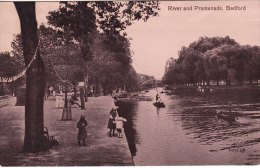 Postcard River & Promenade BEDFORD Great Ouse Edwardian Valentine's Series - Bedford