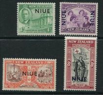 1946 Niue - Overprints New Zealand 4v., End Of World War II, SG 98/101   MLH - Niue
