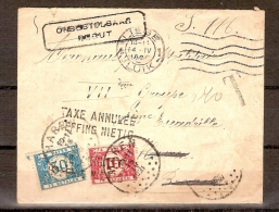 TAXE ANNULEE / HEFFING NIETIG Brief Verzonden Uit LUIK Naar HAREN In 1921 Zie Alle Scans ! ZELDZAAM ! - Covers & Documents
