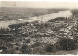 Serrières (07) :Vue Générale Aérienne Au Niveau Du Quartier Du Pont Suspendu En  1953  GF. - Serrières