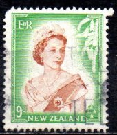 NEW ZEALAND 1953 Queen Elizabeth II  - 9d. - Brown And Green FU - Gebruikt