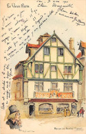 ROBIDA  ILLUSTRATEUR   LE VIEUX PARIS "MAISON DE NICOLAS FLAMEL"   EXPOSITION 1900  PIONNIERE 1900 - Robida