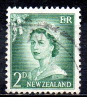 NEW ZEALAND 1955 - Queen Elizabeth II  - 2d. - Green  FU - Usados