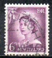 NEW ZEALAND 1955 - Queen Elizabeth II  -6d. - Purple   FU - Usados