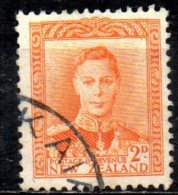 NEW ZEALAND 1938 King George VI - 2d. - Orange  FU - Usati