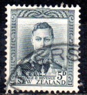 NEW ZEALAND 1938 King George VI  - 5d. - Grey    FU - Used Stamps
