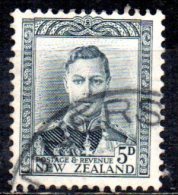 NEW ZEALAND 1938 King George VI  - 5d. - Grey    FU - Usados