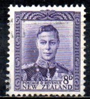 NEW ZEALAND 1938 King George VI - 8d. - Violet  FU - Usati