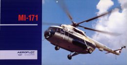 (174) Aeroflot Large Size Postcard - MI 171 Helicopter - Hélicoptères