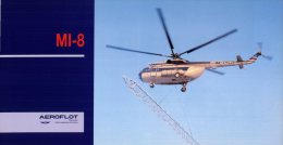 (174) Aeroflot Large Size Postcard - MI 8 Helicopter - Hélicoptères
