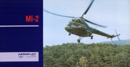 (174) Aeroflot Large Size Postcard - MI 2 Helicopter - Helicopters